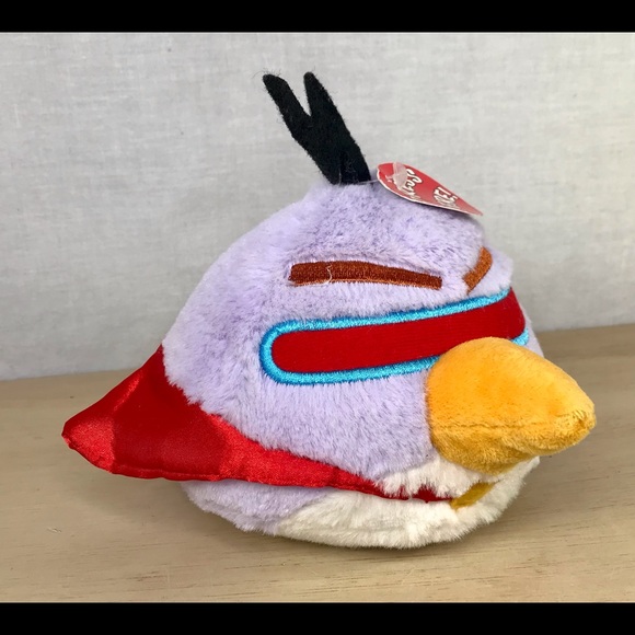 Angry Birds Space Plush Lazer Purple Bird Toy Stuffed Animal No Sound Rovio - Picture 5 of 8